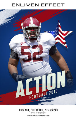 Action Football Sports Template -  Enliven Effects - Photography Photoshop Templates
